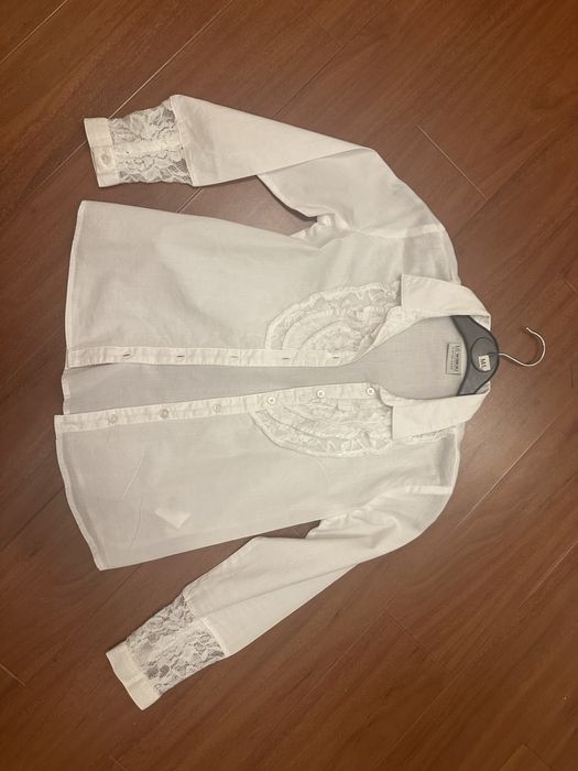 Camasa alba fetite 8-9 ani