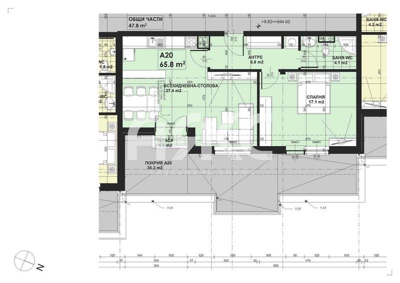 Продава се Двустаен апартамент в София, Малинова долина - 77 кв.м за 1467 €/кв.м - Снимка #1