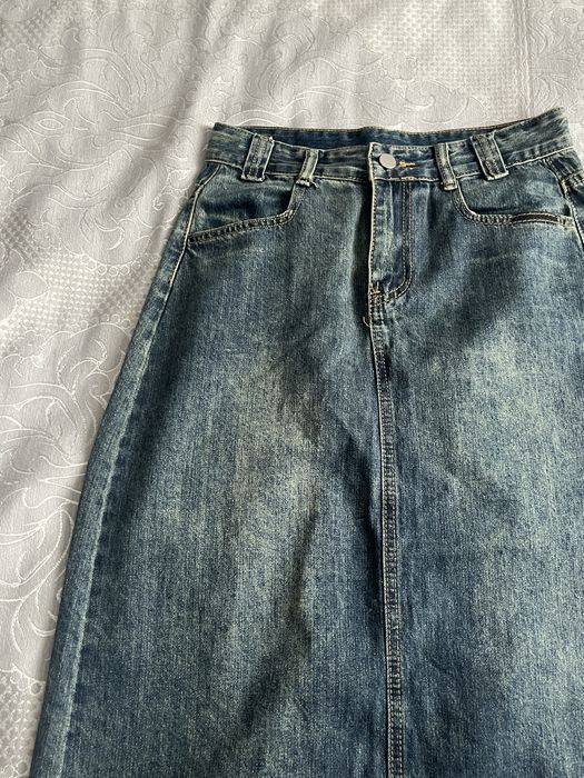 Джинсовая юбка длинная