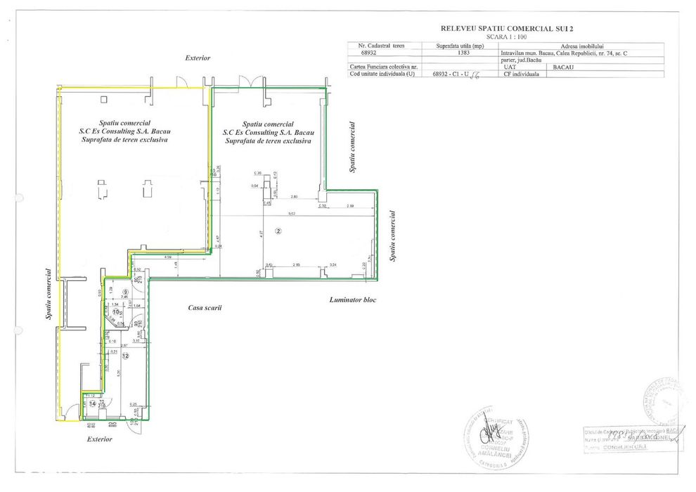 Inchiriere spatiu comercial Bacau - Republicii 74 - 125 m