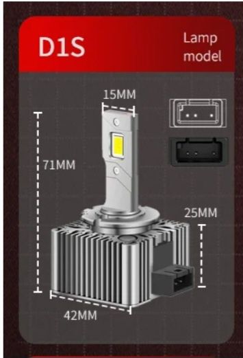 Becuri LED D1S D1R Canbus 12V-24V 50000LM set 2buc