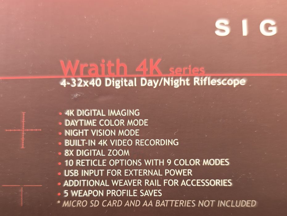 Sightmark Wright 4K 4-32x40 Дневен и нощен птицел