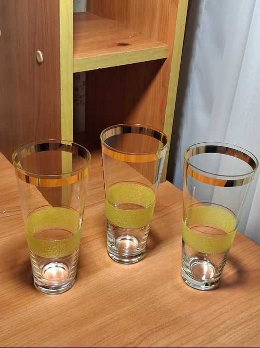 Фужеры. Бокалы. Цветное стекло, хрусталь. Винтаж СССР