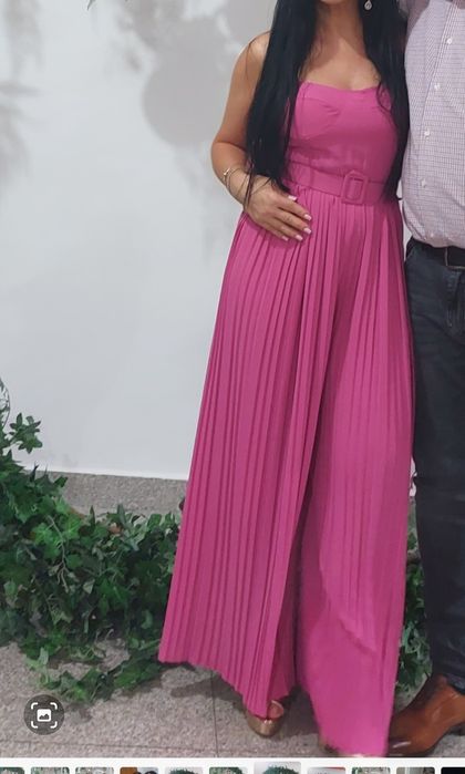 Salopetă lungă roz M