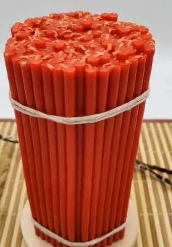 Свечи восковые красные 20 тг