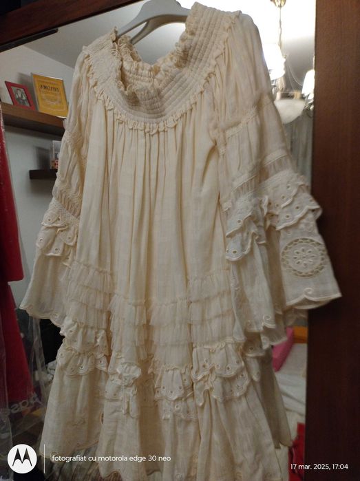 Rochiță, mărimea S, scurta, plaja, grosuță, in, broderie