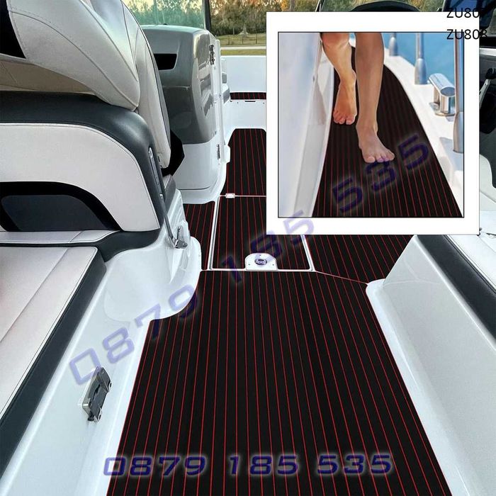 Подложка декинг EVA пяна черна червен настилка лодка яхта под палуба