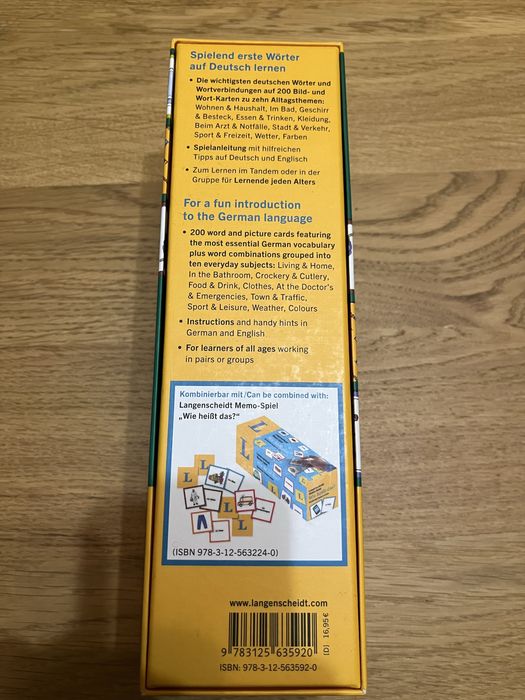 Флашкарти на немски Langenscheidt Memo-Spiel