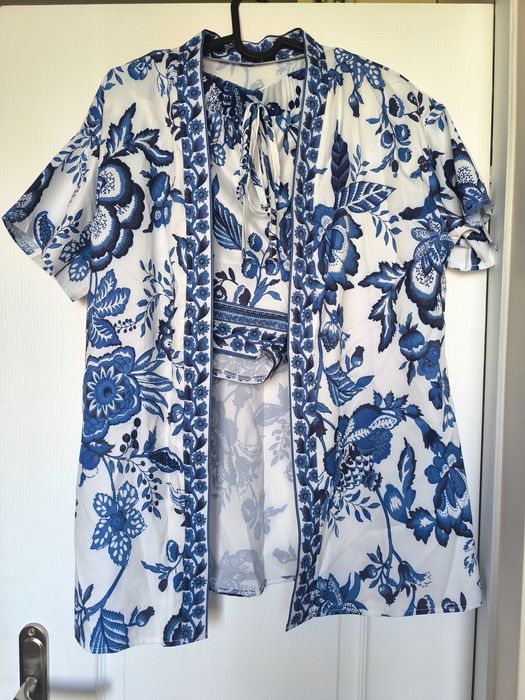 Нов Невероятно красив сет от паналонки и риза в гръцкосиньо