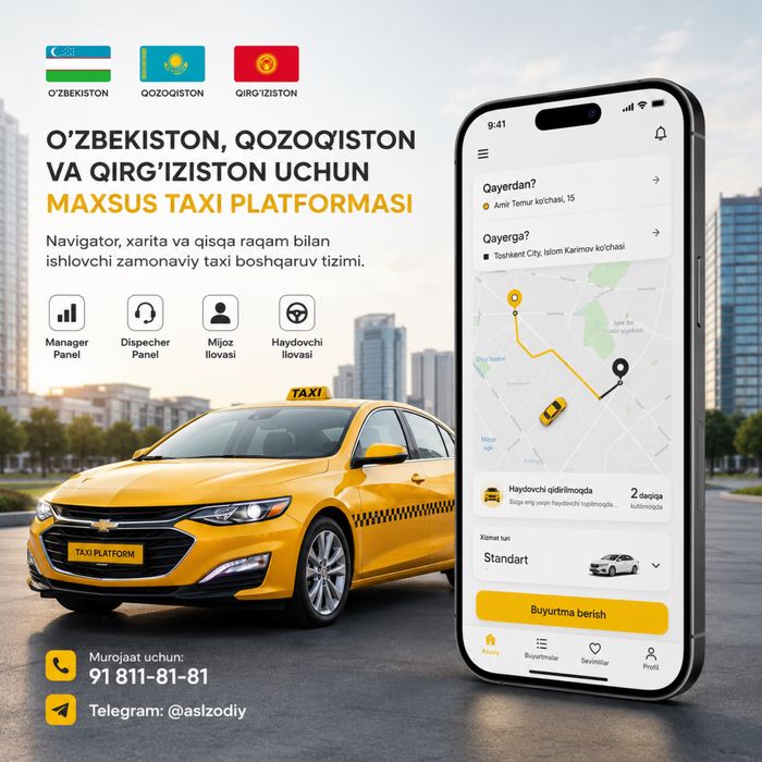 Tayyor taksi ilovasi sotiladi. Тайёр такси иловаси сотилади