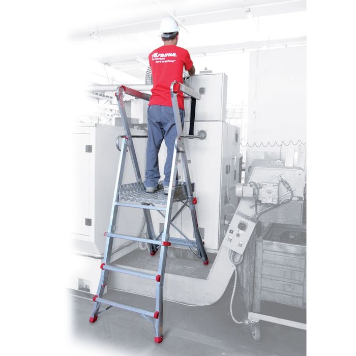 Разтегателна стълба с платформа  Faraone PLS3, Алуминий