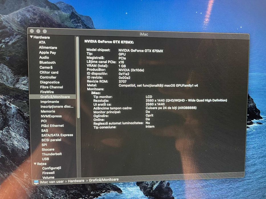 Apple iMac 27" Late 2012 A1419 i5-3470S GTX 675MX 1GB WQHD 1TB HDD