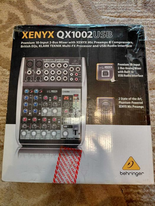 Vand Mixer Analog Behringer Xenyx QX 1002USB+microfon Behringer C-1 cu condensator pentru studio.
