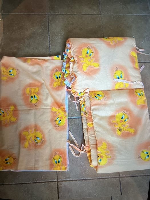 Protectie patut bebelusi + cearceaf Tweety
