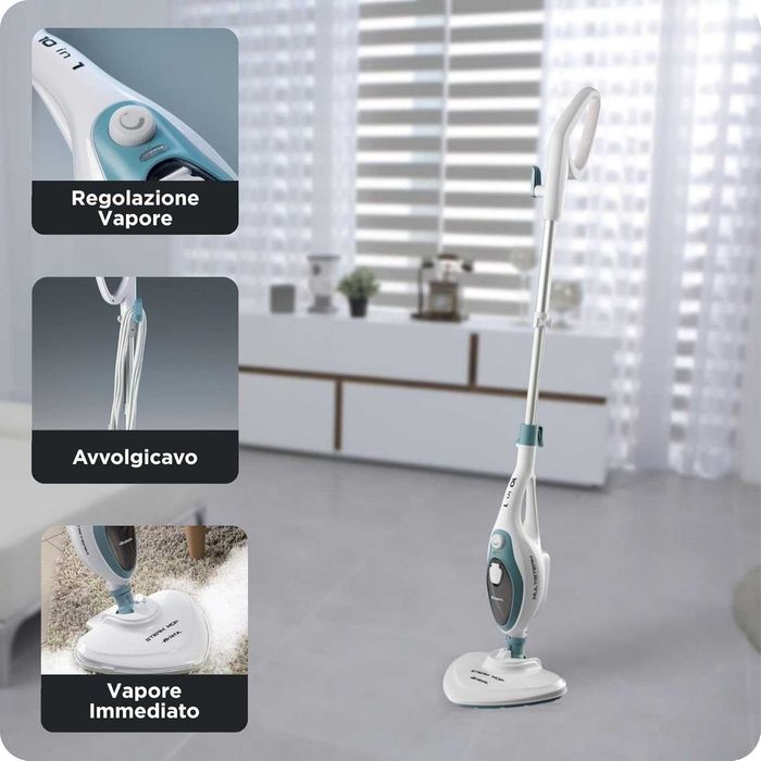 Електрическа парочистачка Ariete 4164, 1500 W, 10 в 1, резервоар 0,35л