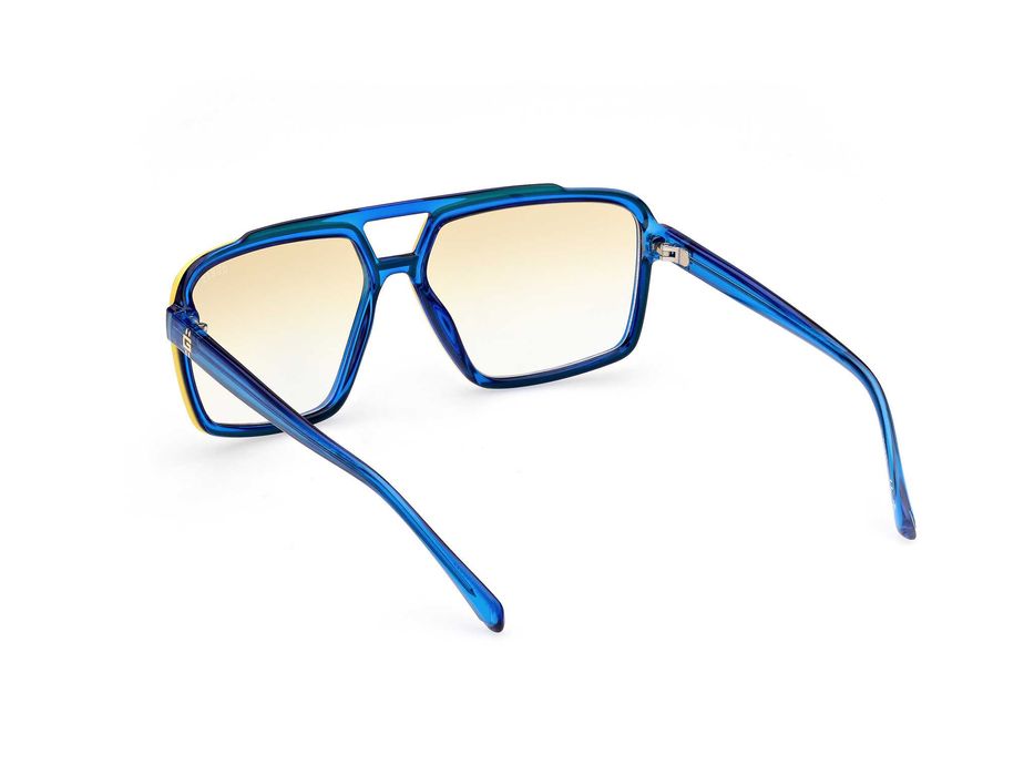 GUESS – Мъжки слънчеви очила "AVIATOR BLUE & YELLOW" нови с кутия