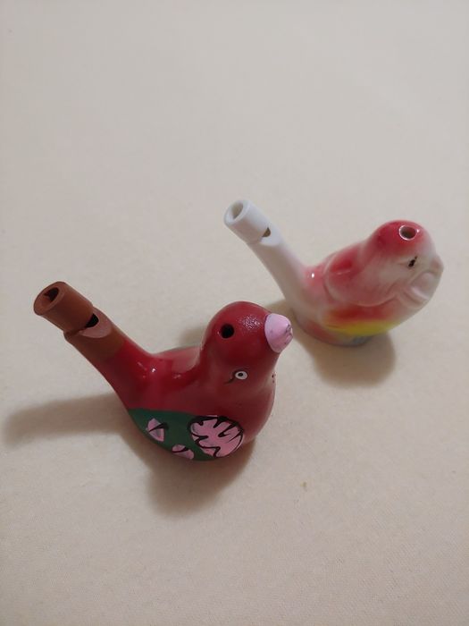 Bibelouri păsări / fluiere ceramice cu apă