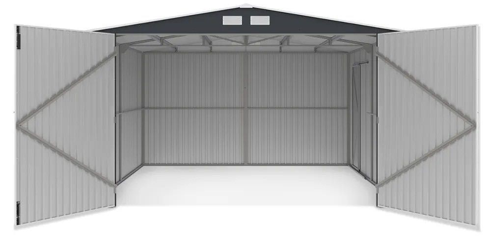 Метален гараж за автомобил Kingston цвят Антрацит 5.4х3.8х2.3м 19.6квм