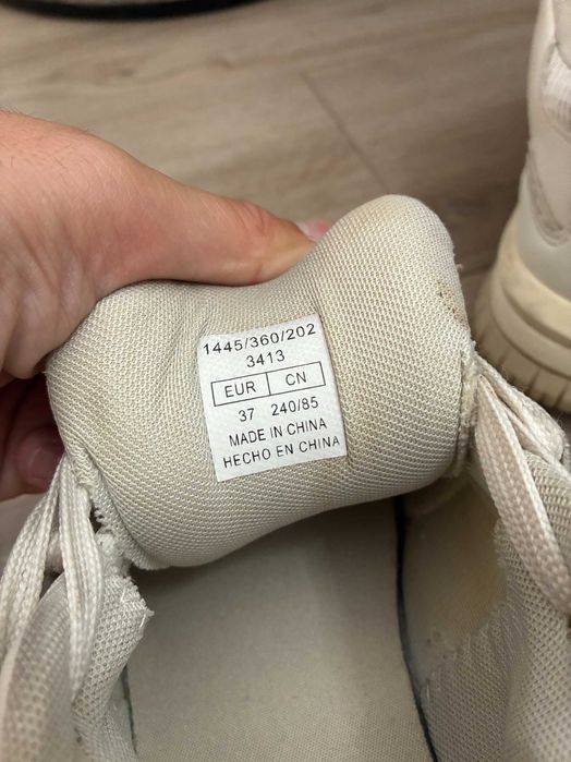 Sneakers Bershka Chunky / Skate Platform Ecru Mărimea 37