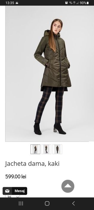 geaca toamna iarna rvl mărime m 40 cambrata dama doamna