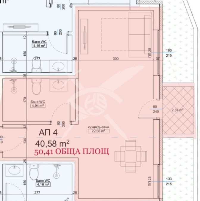 Едностаен апартамент в Приморско 56673