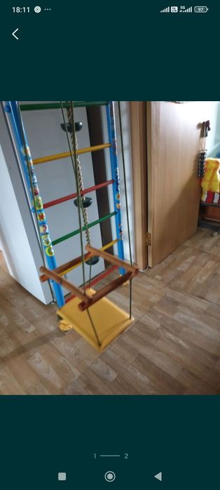 Продам детскую лестницу. Качели , канат , кольца