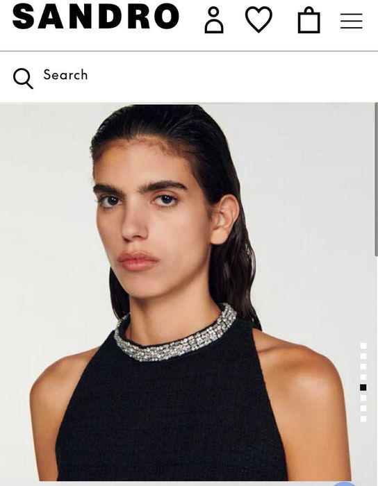 SANDRO  елегантна черна рокля