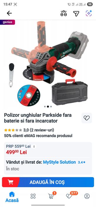 Polizor unghiular parkside