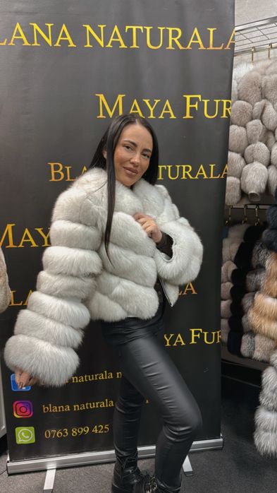 Haina din blana naturala, full blana