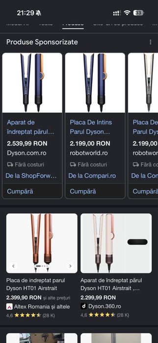 Dyson placa de par HT 01 si HS 07