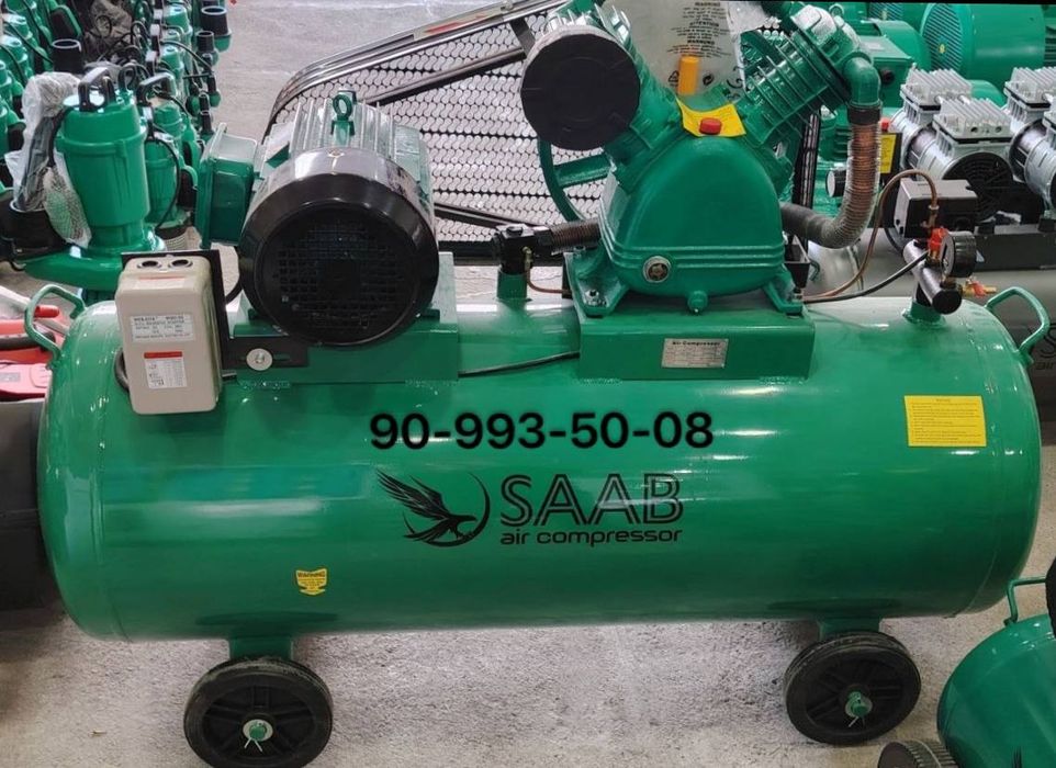 12,5 bar kompressor 200L SAAB ременли воздушный компрессор