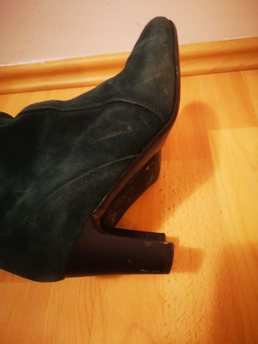 Cizme verzi piele intoarsa