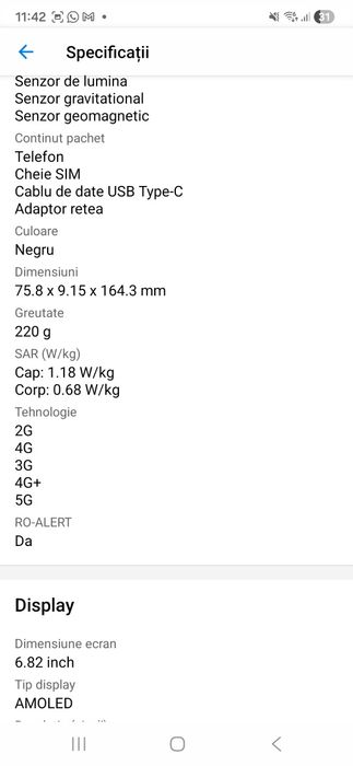 Vând Telefon mobil OnePlus 12, Dual SIM, 16GB RAM, 512GB, 5G, Silky Bl