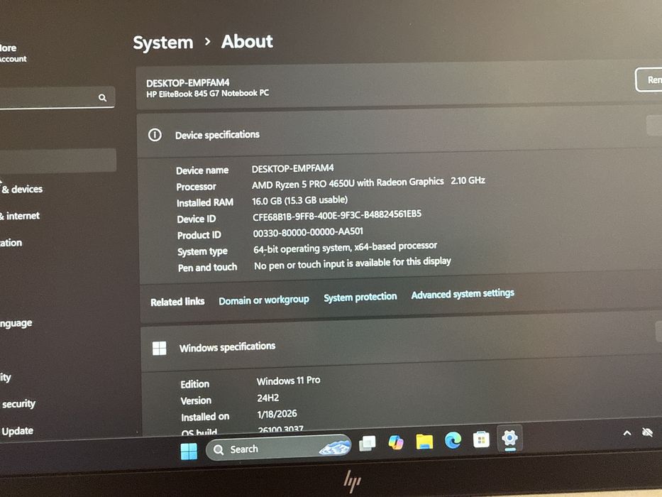 Laptop Hp EliteBook 845 G7 Amd Ryzen 5 16gb 512ssd