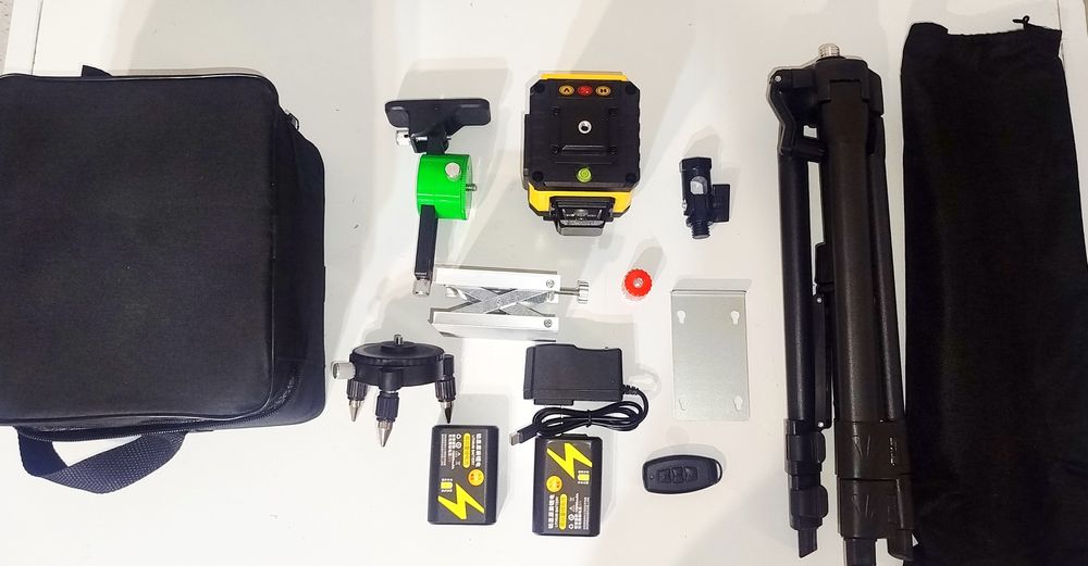 Лазерный уровень 4д комплект