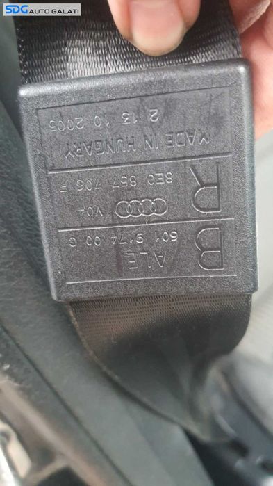 Centura de Siguranta Dreapta Fata Pasager Audi A4 B6 2001 - 2005 Cod 8E0557706F [C1926]