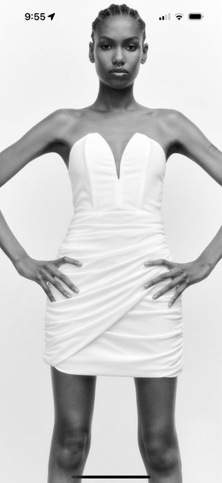 Официална бална рокля синя с мъниста