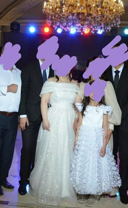 Сверкающее свадебное платье