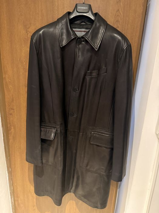 Haina lunga piele naturala Gianfranco Ferre, masura 56, stare perfecta