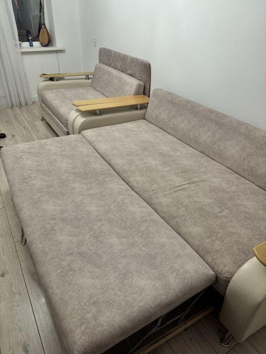 Диван + кресло с подушками