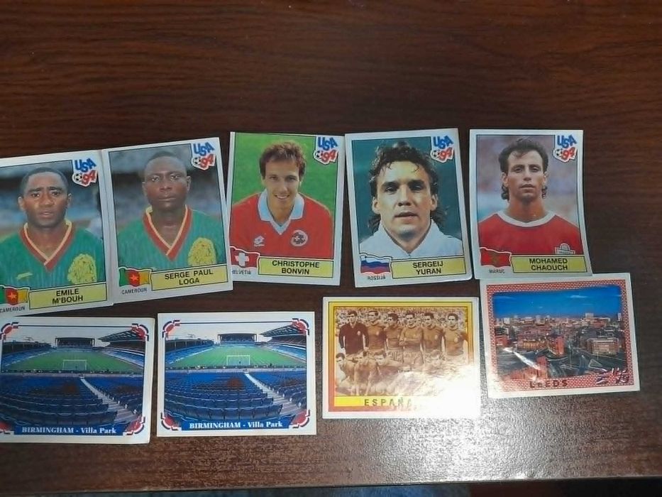 Голям лот стикери/отрезки Panini Световно 94-та и 98-ма, Европейско 96-та