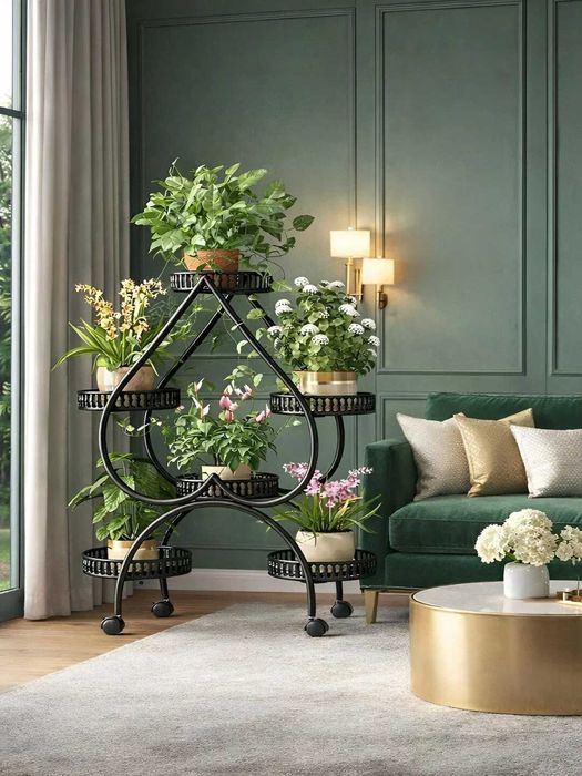 Металлическая подставка для цветов,