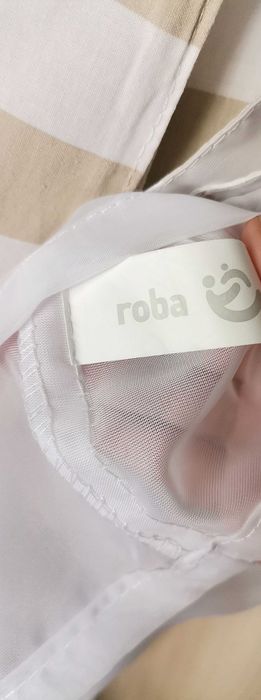 Baldachin Pătuț Bebe ROBA Voal Alb Tiv Crem Baby Cot