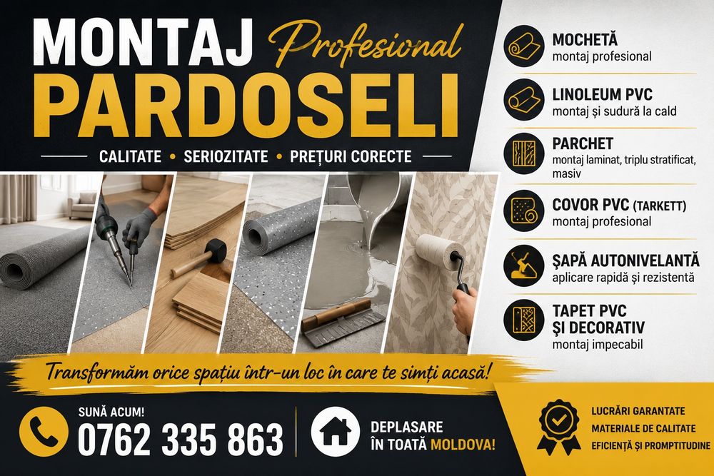 execut montaj de pardoseli