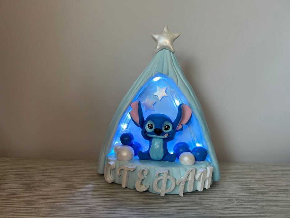 Ръчноизработени детска лампа Стич