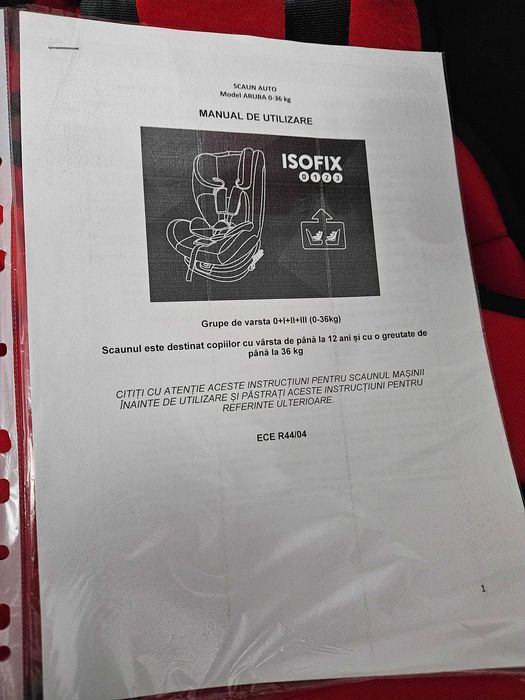Scaun auto cu prindere Iso Fix