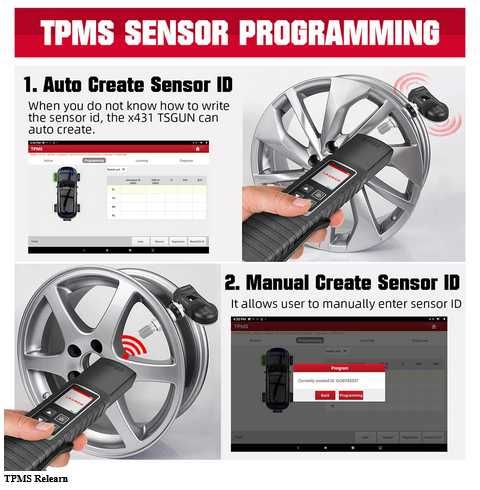 Tester diagnoza Launch X431 TSGUN i-TPMS –  presiune în anvelope
