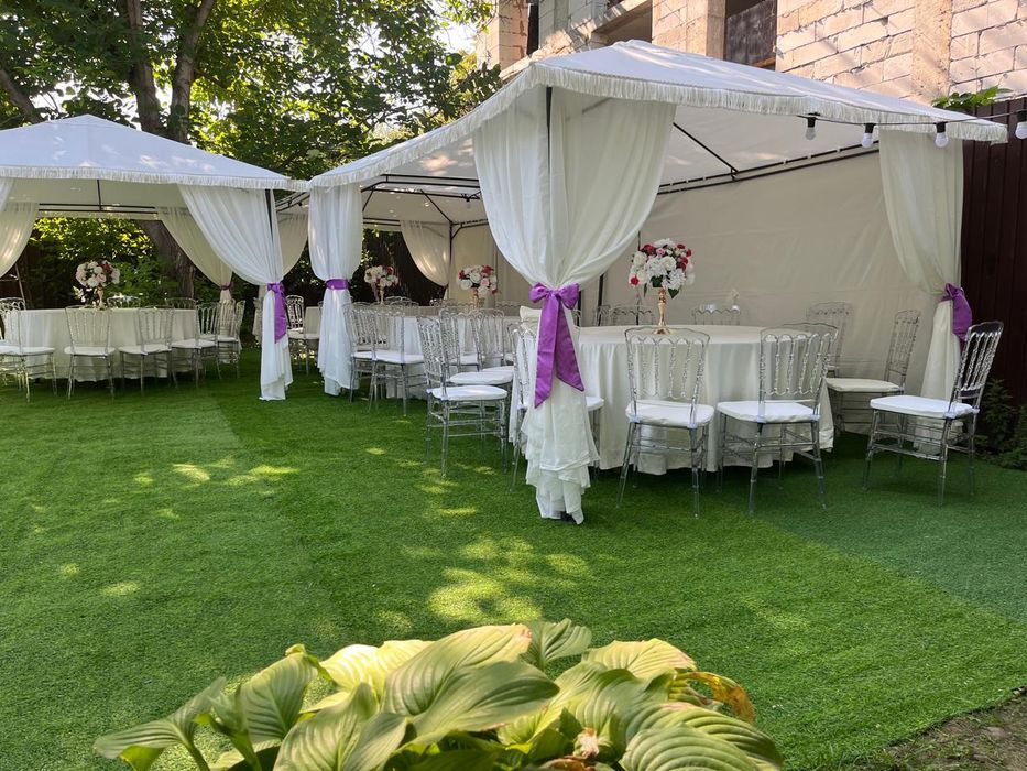 Шатер, столы и стулья в аренду