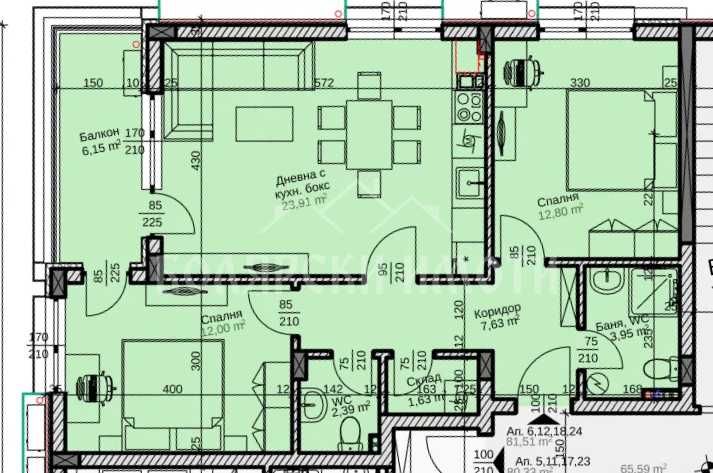 Продава се Тристаен апартамент в Велико Търново, Зона Б - 90 кв.м за 1200 €/кв.м - Снимка #1