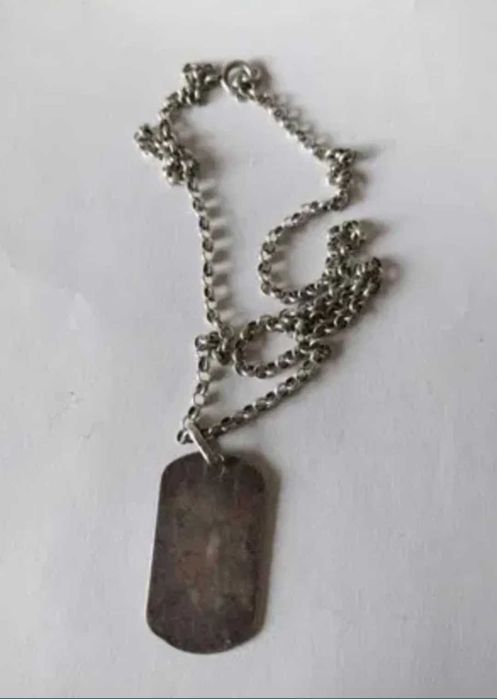 Lant argint cu tablita pandant